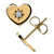 Diamond Accent Heart Stud in 14k Yellow Gold