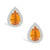 Citrine (1-1/3 ct. t.w.) and Created Sapphire (1/5 ct. t.w.) Halo Studs in 10K Yellow Gold