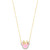 Cubic Zirconia & Pink Enamel Minnie Mouse 18" Pendant Necklace in 18k Gold-Plated Sterling Silver