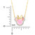 Cubic Zirconia & Pink Enamel Minnie Mouse 18" Pendant Necklace in 18k Gold-Plated Sterling Silver