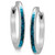 Sterling Silver Earrings, Blue Diamond Baguette Hoop Earrings (1/4 ct. t.w.)