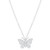 Diamond Butterfly 18" Pendant Necklace (1/4 ct. t.w.) in Sterling Silver
