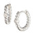 Diamond Accent Rope Small Hoop Earrings in Sterling Silver, 0.5"