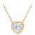 Lab-Created Moissanite Heart Solitaire 17" Pendant Necklace (2 ct. t.w.) in 10k Gold