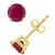 Ruby (1-1/5 ct. t.w.) Stud Earrings in 14K White Gold. Also Available in 14K Yellow Gold