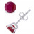 Ruby (1-1/5 ct. t.w.) Stud Earrings in 14K White Gold. Also Available in 14K Yellow Gold