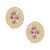 Morganite (1-3/8 ct. t.w.) and Diamond (1/2 ct. t.w.) Halo Stud Earrings in 14K Yellow Gold