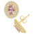 Morganite (1-3/8 ct. t.w.) and Diamond (1/2 ct. t.w.) Halo Stud Earrings in 14K Yellow Gold