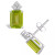 Peridot (3-3/8 ct. t.w.) and Diamond (1/8 ct. t.w.) Stud Earrings in 14K Yellow Gold or 14K White Gold