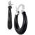 Onyx (20mm) Hoop Earrings in Sterling Silver