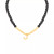 Onyx & Polished Gold Bead Initial 18" Pendant Necklace in 14k Gold-Plated Sterling Silver