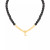 Onyx & Polished Gold Bead Initial 18" Pendant Necklace in 14k Gold-Plated Sterling Silver