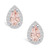 Morganite (1-3/8 ct. t.w.) and Diamond (1/3 ct. t.w.) Halo Stud Earrings in 14K White Gold