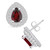 Garnet (1-3/4 ct. t.w.) and Diamond (5/8 ct. t.w.) Halo Stud Earrings in 14K White Gold