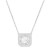 Cubic Zirconia Cushion Pendant Necklace, 18" + 2" extender (Also in Nano Morganite)