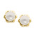 Children's Cultured Freshwater Pearl (4mm) Flower Stud Earrings in 14k Gold