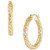 Textured Tube Small Hoop Earrings in 14k Gold, 5/8"
