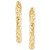 Textured Tube Small Hoop Earrings in 14k Gold, 5/8"