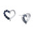 Sapphire (3/4 ct. t.w.) & Diamond (1/20 ct. t.w.) Heart Stud Earrings in 14k Gold (Also in Emerald & Ruby)