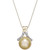 Cultured Golden South Sea Pearl (10mm) and Diamond (1/6 ct. t.w.) Pendant Necklace in 14k Gold