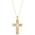 Openwork Two-Tone Cross 18" Pendant Necklace in 10k Gold