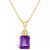 Amethyst (2-1/4 ct. t.w.) and Diamond (1/10 ct. t.w.) Pendant Necklace in 14K Gold or 14K White Gold