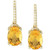 Citrine (2-1/10 ct. t.w.) & Diamond (1/10 ct. t.w.) Oval Drop Earrings in 14k Gold
