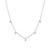 Diamond Accent Droplet 18" Collar Necklace in Sterling Silver