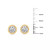 Diamond Beaded Frame Stud Earrings (1/2 ct. t.w.) in 14k Gold