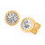 Diamond Beaded Frame Stud Earrings (1/2 ct. t.w.) in 14k Gold