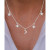 Cubic Zirconia Star & Moon Dangle Statement Necklace in Sterling Silver, 16" + 2" extender (Also in 14k Gold Over Silver)
