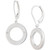 Diamond Circle Logo Drop Earrings (1/20 ct. t.w.) in Sterling Silver