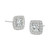 Moissanite Cushion Halo Stud Earrings (1-1/3 ct. t.w. Diamond Equivalent) in 14k White Gold