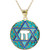 Enamel Star of David and Chai Cutout 18" Pendant Necklace in 14k Gold