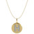 14k Gold Necklace, Diamond Accent Letter H Disk Pendant