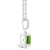 Peridot (1-1/2 ct. t.w.) and Created Sapphire (1/6 ct. t.w.) Halo Pendant Necklace in 10K White Gold