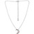 Lab-Created Pink Sapphire (1/3 ct. t.w.) & Cubic Zirconia Crescent Moon Pendant Necklace in Sterling Silver, 16" + 2" extender, Created for Macy's