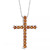 Gemstone Cross Pendant Necklace in Sterling Silver