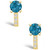 London Topaz (2-1/3 ct. t.w.) and Diamond (1/8 ct. t.w.) Stud Earrings in 14K Yellow Gold