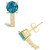 London Topaz (2-1/3 ct. t.w.) and Diamond (1/8 ct. t.w.) Stud Earrings in 14K Yellow Gold