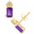 Amethyst (1-1/10 ct. t.w.) and Diamond (1/8 ct. t.w.) Stud Earrings in 14K White Gold or 14K Yellow Gold