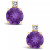 Amethyst (1 ct. t.w.) and Diamond Accent Stud Earrings in 14K Yellow Gold