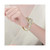 14k Yellow Gold Plated with Cubic Zirconia Leopard Bangle Bracelet in Sterling Silver