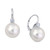 Cultured Freshwater Pearl (11 mm) & Diamond (1/6 ct. t.w. ) Lever Back Earrings in 14k White Gold