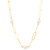 Cultured Freshwater Pearl (9 x 7mm) Paperclip Link 17" Statement Necklace in 14k Gold-Plated Sterling Silver