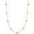 Cultured Freshwater Pearl (8mm) and Bead Station Necklace in 18k Gold over Sterling Silver