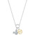 Cubic Zirconia Mickey Mouse & Disney 100 Pendant Necklace 18" in Sterling Silver & 18k Gold-Plate