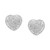 EFFY® Diamond Halo Cluster Heart Stud Earrings (3/4 ct. t.w.) in 14k White Gold