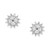 Diamond Starburst Halo Stud Earrings (1/4 ct. t.w.) in 14k White Gold