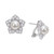 Cultured Freshwater Pearl (8-1/2mm) & Lab-Created White Sapphire (2-3/4 ct. t.w.) Flower Stud Earrings in Sterling Silver